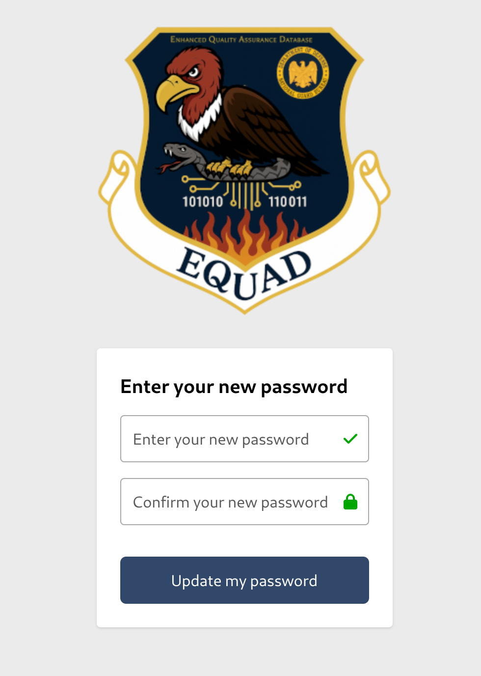Change Password Page