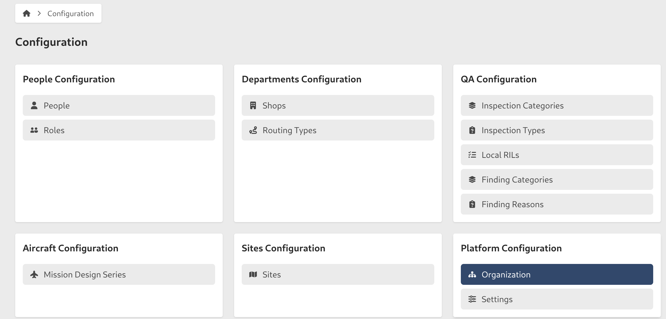 Configuration Highlight Page