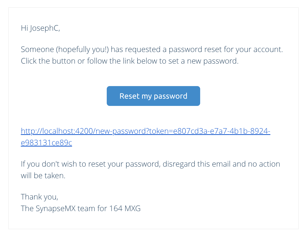 forgot password mail