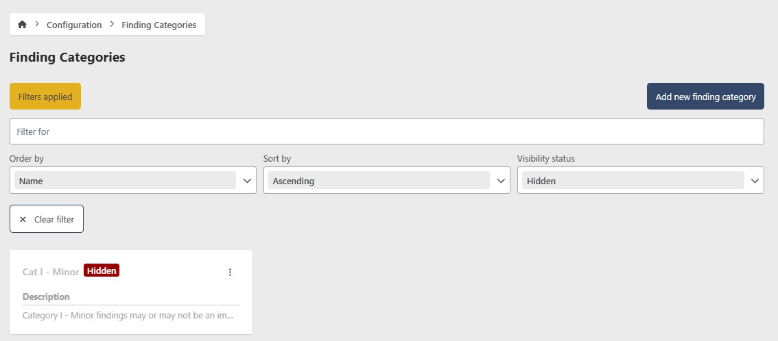 Finding Category Filter Controls