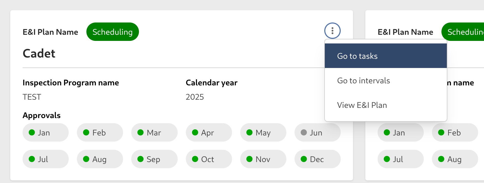 Inspection Task Page