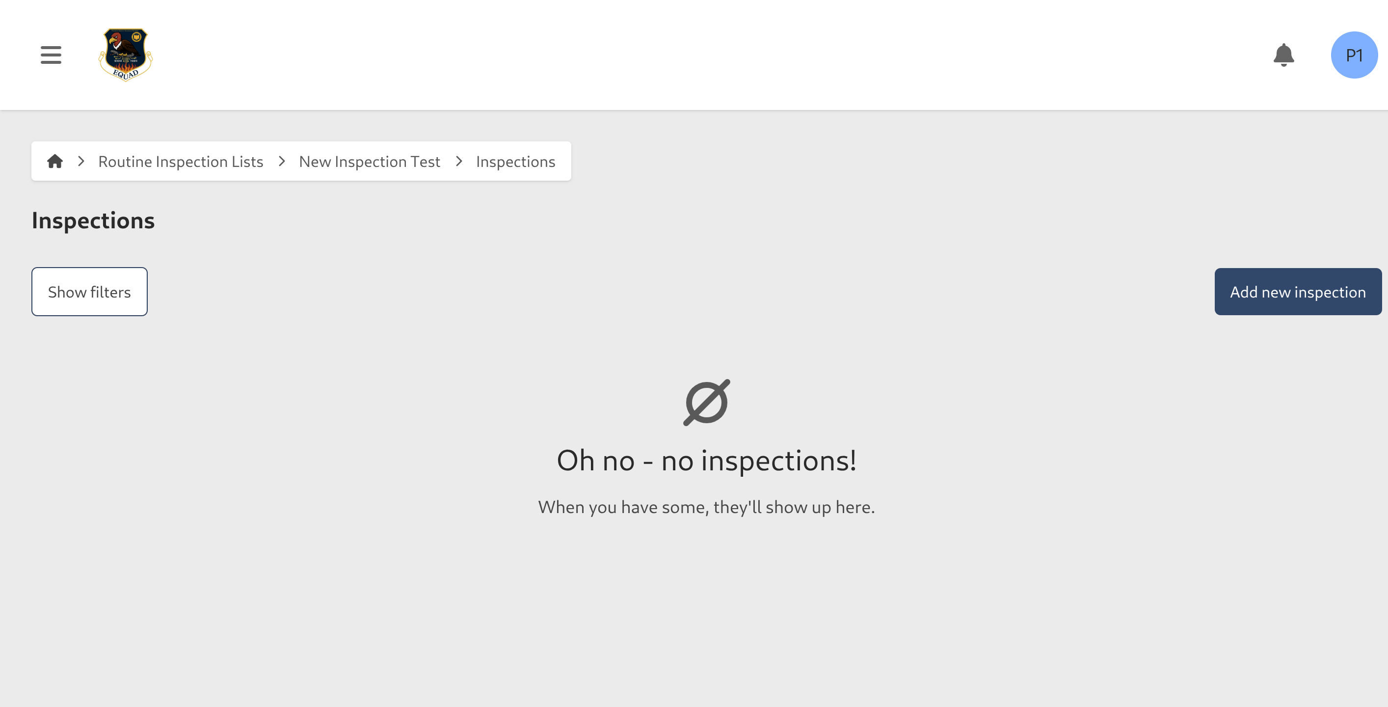 Inspections Page
