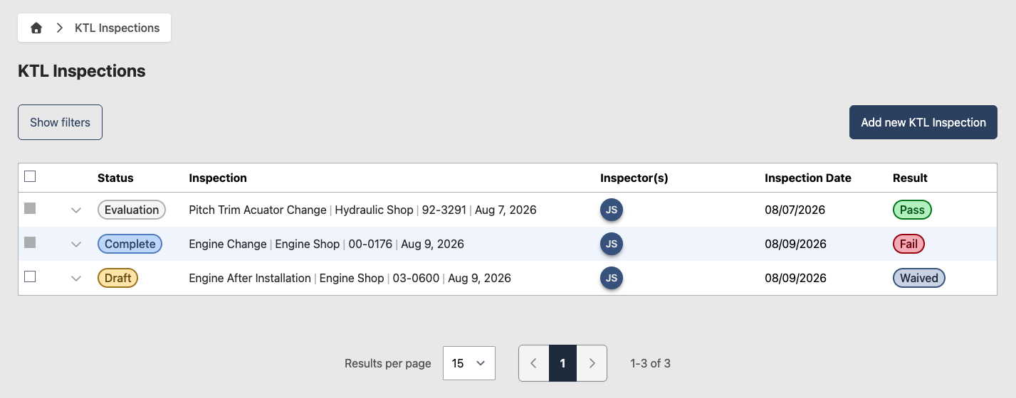 KTL Inspections listing