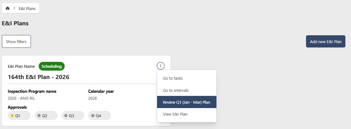 E&I Plan go to review