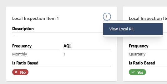 Local RIL configuration page