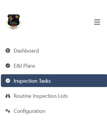 Inspection Tasks sidebar option